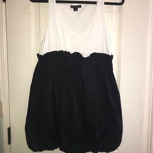 White & black casual dress